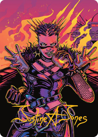 Far Fortune, End Boss Art Card (2/54) (Gold-Stamped Signature) [Aetherdrift Art Series] 