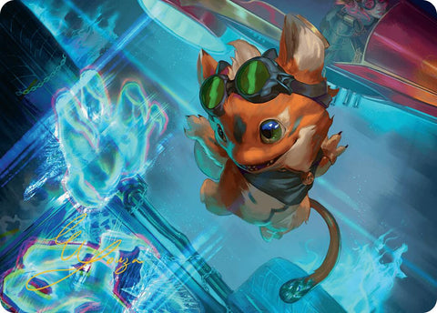 Loot, the Pathfinder Art Card (Gold-Stamped Signature) [Aetherdrift Art Series] 