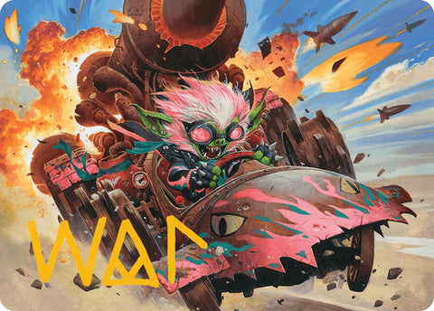 Redshift, Rocketeer Chief Art Card (Gold-Stamped Signature) [Aetherdrift Art Series] 