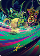 Thundering Broodwagon Art Card (Gold-Stamped Signature) [Aetherdrift Art Series] 