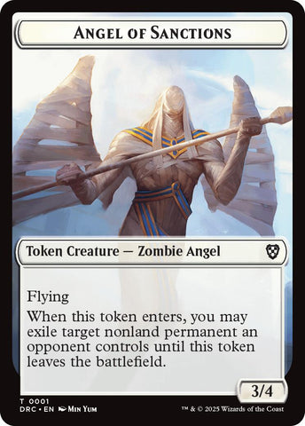 Angel of Sanctions // Vizier of Many Faces Double-Sided Token [Aetherdrift Commander] 
