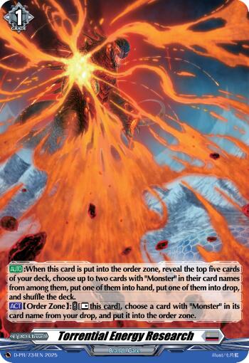 Torrential Energy Research (Foil) (D-PR/734EN) [D Promo Cards] 