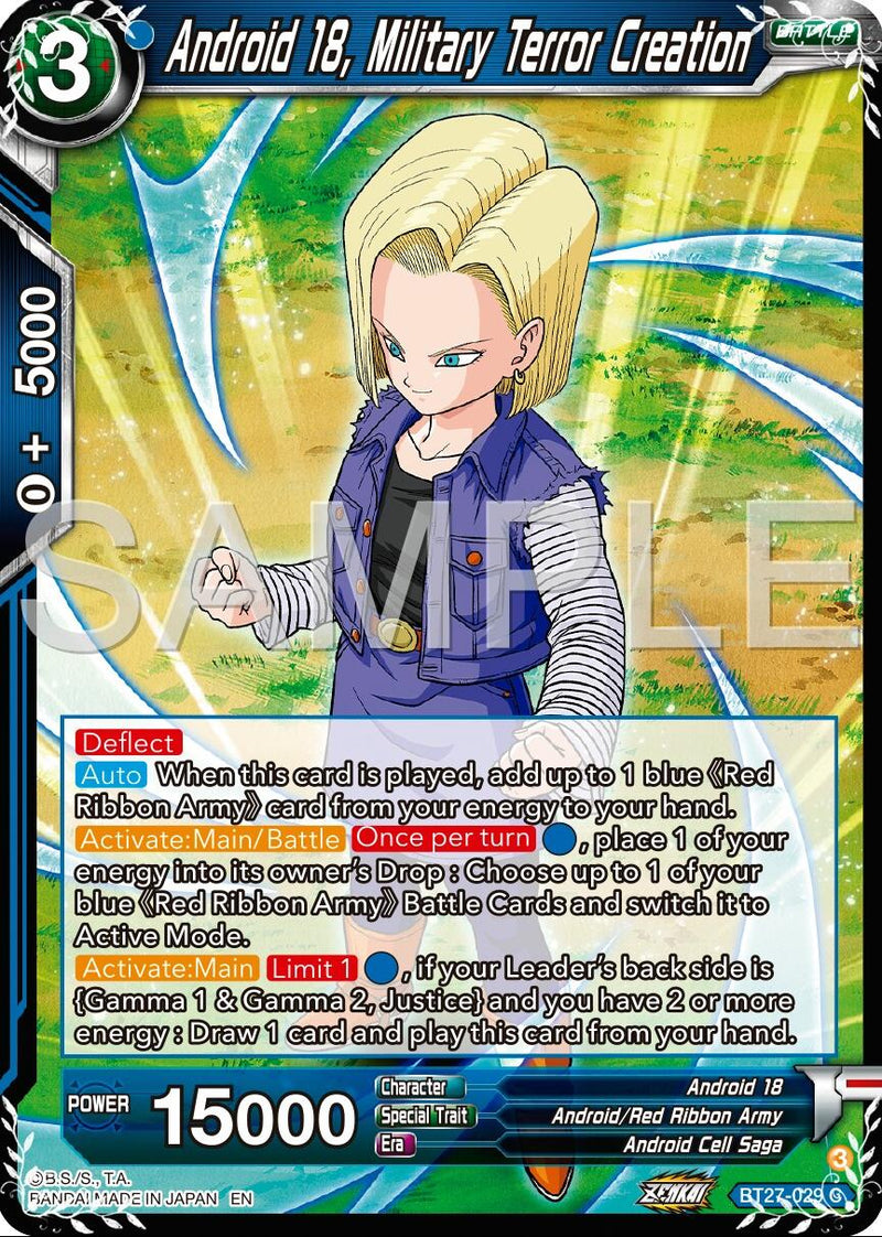 Android 18, Military Terror Creation (BT27-029) [History of Z]