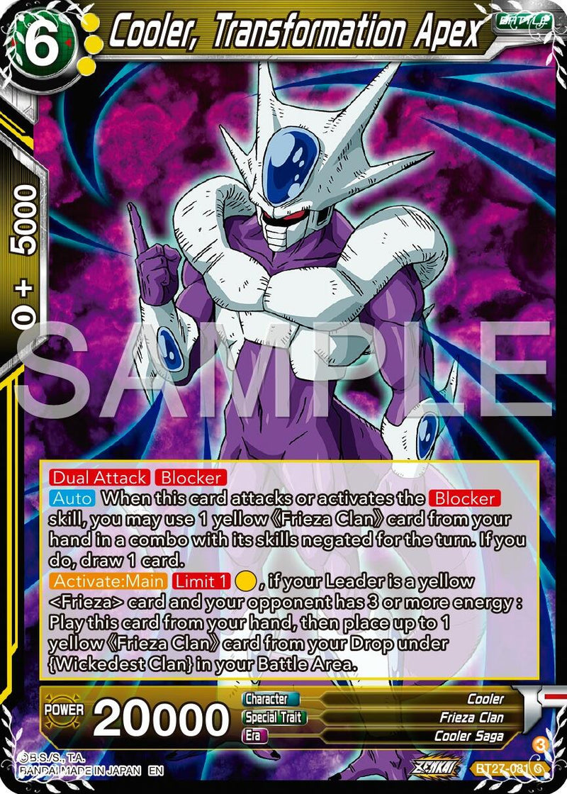 Cooler, Transformation Apex (BT27-081) [History of Z]