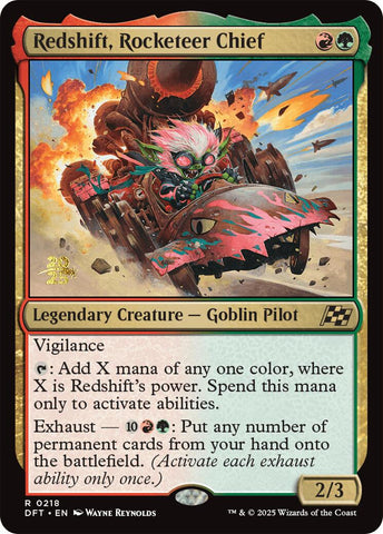 Redshift, Rocketeer Chief [Aetherdrift Prerelease Promos] 