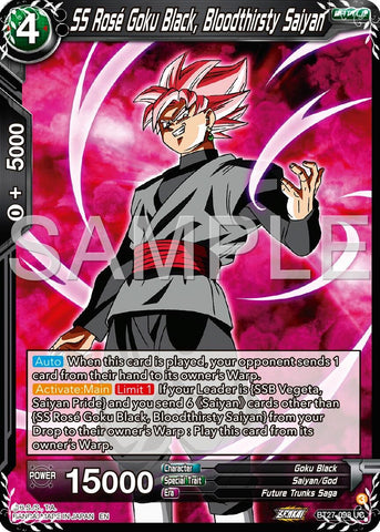 SS Rose Goku Black, Bloodthisty Saiyan (BT27-098) [History of Z] 