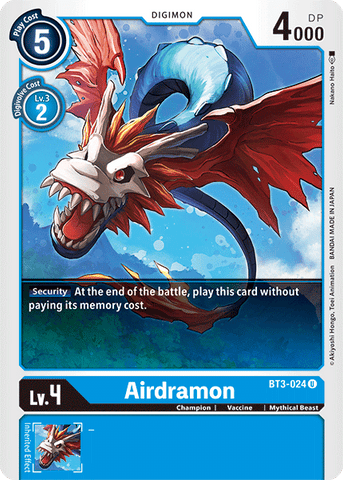 Airdramon [BT3-024] [Release Special Booster Ver.1.5] 