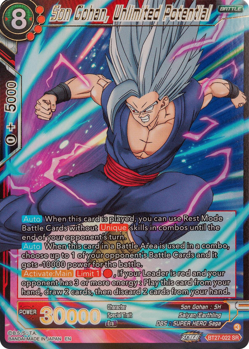Son Gohan, Unlimited Potential (BT27-022) [History of Z] 