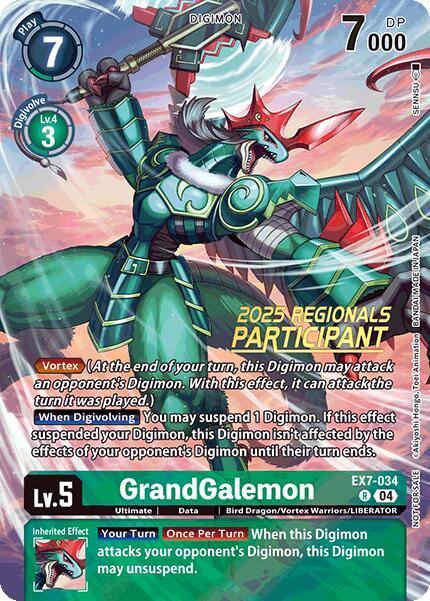 GrandGalemon [EX7-034] (2025 Regionals Participant) [Digimon LIBERATOR Promos] 
