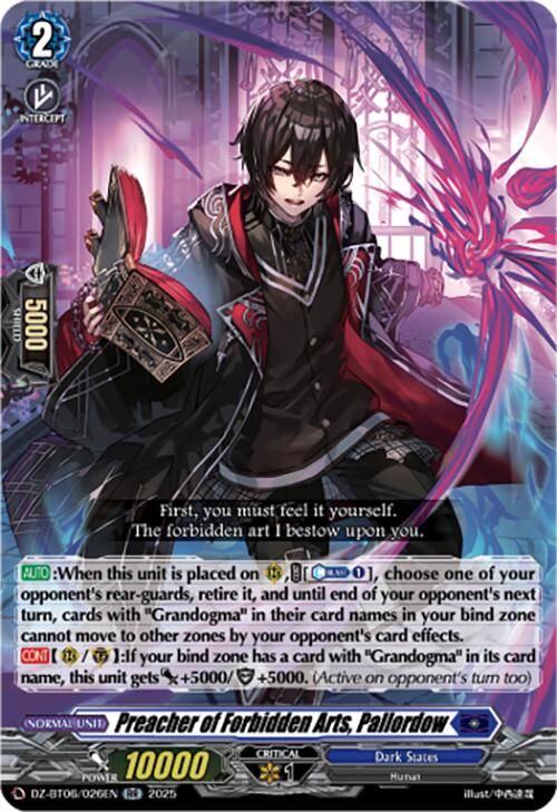 Preacher of Forbidden Arts, Pallordow (DZ-BT06/026EN) [DZ-BT06: Generation Dragenesis] 
