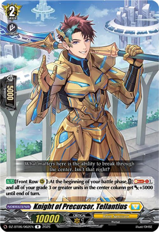 Knight of Precursor, Tellantius (DZ-BT06/062EN) [DZ-BT06: Generation Dragenesis] 