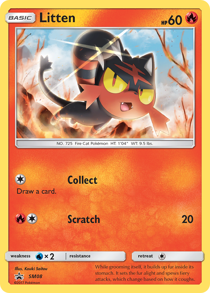 Litten (SM08) [Sun &amp; Moon: Black Star Promos] 