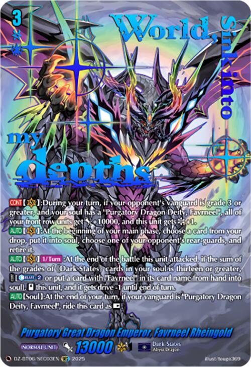 Purgatory Great Dragon Emperor, Favrneel Rheingold (DZ-BT06/SEC03EN) [DZ-BT06: Generation Dragenesis] 