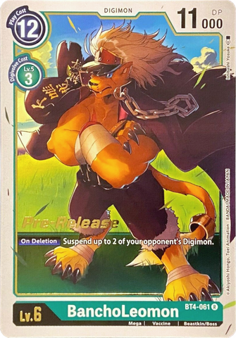 BanchoLeomon [BT4-061] [Great Legend Pre-Release Promos] 