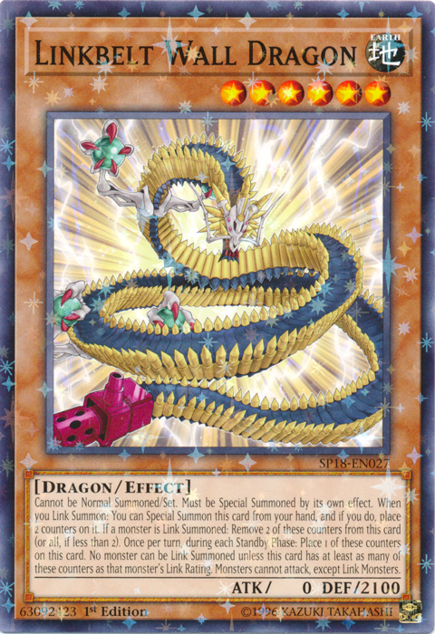 Linkbelt Wall Dragon [SP18-EN027] Starfoil Rare 