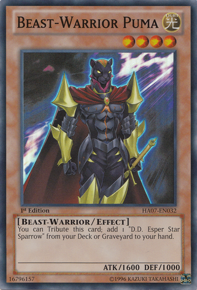 Beast-Warrior Puma [HA07-EN032] Super Rare 