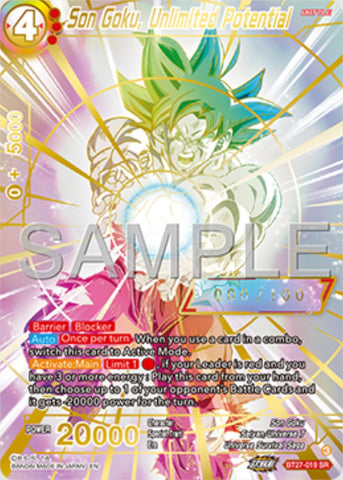 Son Goku, Unlimited Potential (Serial Numbered) (BT27-019) [History of Z] 
