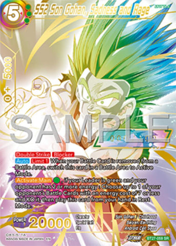SS2 Son Gohan, Sadness and Rage (Serial Numbered) (BT27-059) [History of Z] 