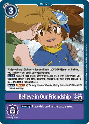 Believe in Our Friendship [ST21-14] [Starter Deck: Hero of Hope] 