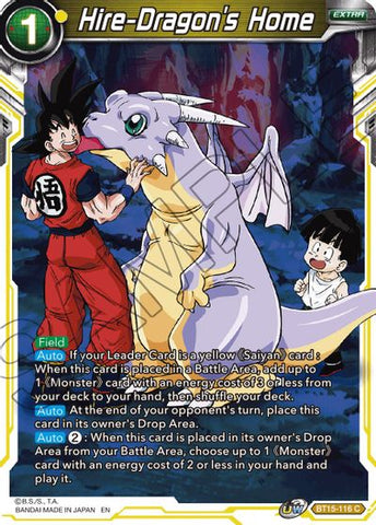 Hire-Dragon's Home (BT15-116) [Saiyan Showdown] 