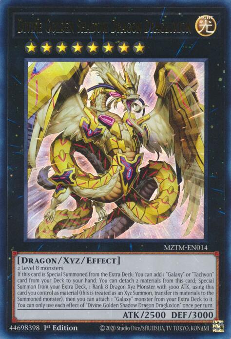 Divine Golden Shadow Dragon Dragluxion [MZTM-EN014] Ultra Rare 