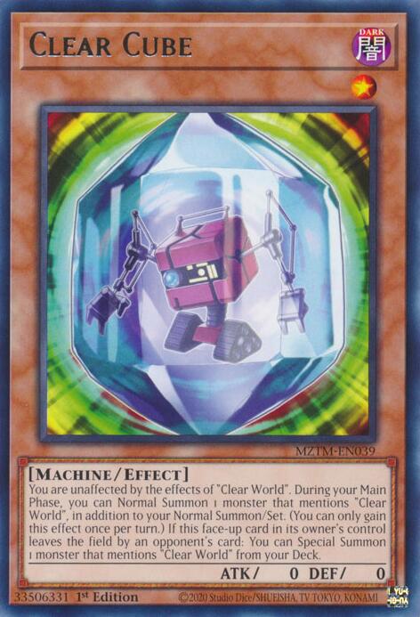Clear Cube [MZTM-EN039] Rare 