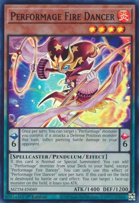 Performage Fire Dancer [MZTM-EN049] Super Rare 