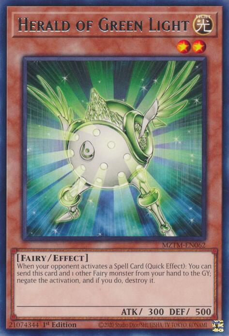 Herald of Green Light [MZTM-EN062] Rare 