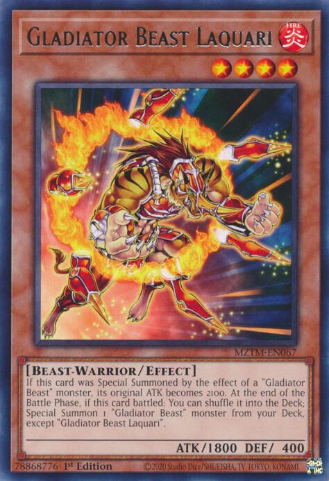 Gladiator Beast Laquari [MZTM-EN067] Rare 