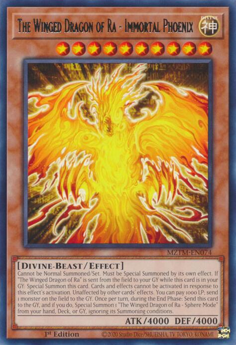The Winged Dragon of Ra - Immortal Phoenix [MZTM-EN074] Rare 