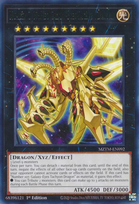 Number C107: Neo Galaxy-Eyes Tachyon Dragon [MZTM-EN092] Rare 