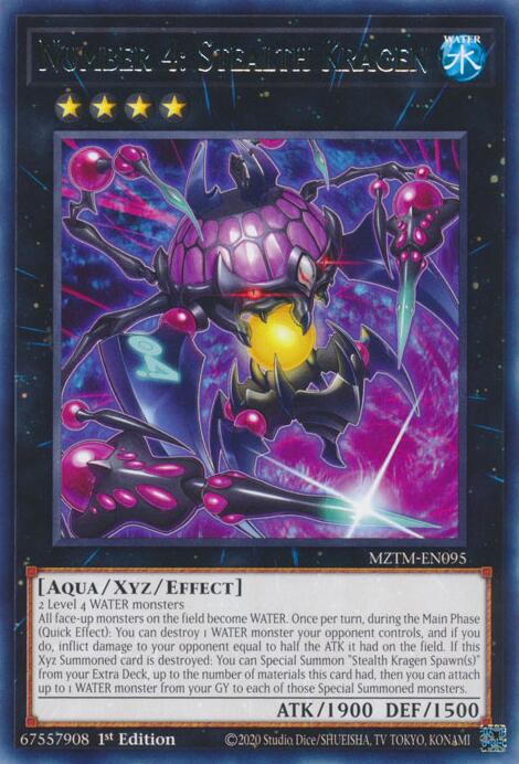 Number 4: Stealth Kragen [MZTM-EN095] Rare 