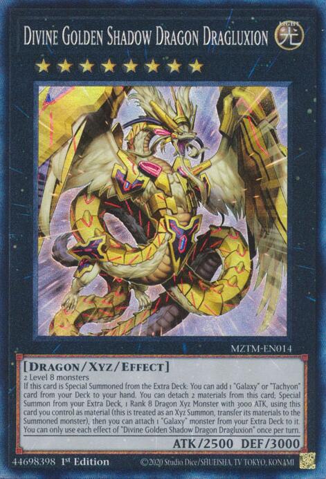 Divine Golden Shadow Dragon Dragluxion (Collector's Rare) [MZTM-EN014] Collector's Rare 