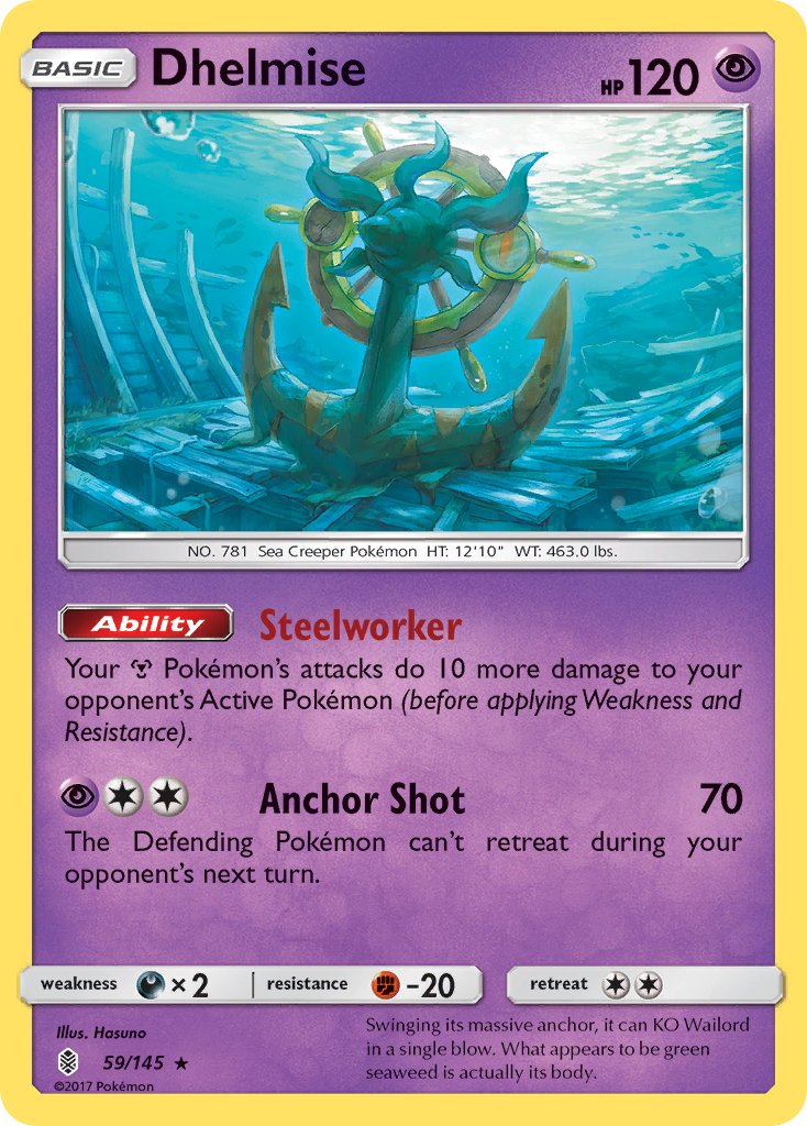 Dhelmise (59/145) (Theme Deck Exclusive) [Sun &amp; Moon: Guardians Rising] 
