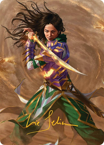 Descendant of Storms Art Card (2/54) (Gold-Stamped Signature) [Tarkir: Dragonstorm Art Series] 