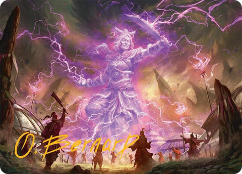 Smile at Death Art Card (4/54) (Gold-Stamped Signature) [Tarkir: Dragonstorm Art Series] 