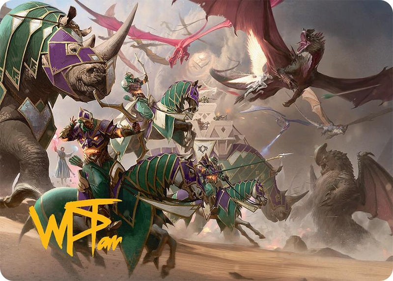 United Battlefront Art Card (5/54) ​​(Gold-Stamped Signature) [Tarkir: Dragonstorm Art Series] 