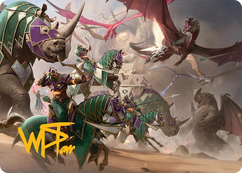 United Battlefront Art Card (5/54) ​​(Gold-Stamped Signature) [Tarkir: Dragonstorm Art Series] 