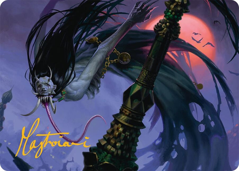 Qarsi Revenant Art Card (12/54) (Gold-Stamped Signature) [Tarkir: Dragonstorm Art Series] 