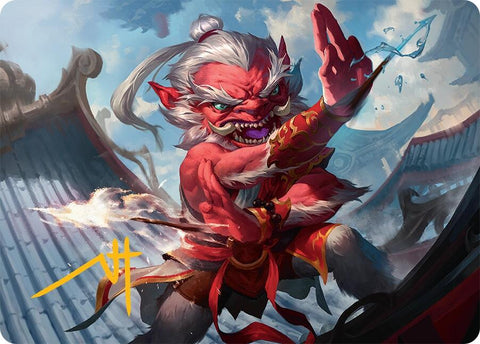 Devoted Duelist Art Card (15/54) ​​(Gold-Stamped Signature) [Tarkir: Dragonstorm Art Series] 