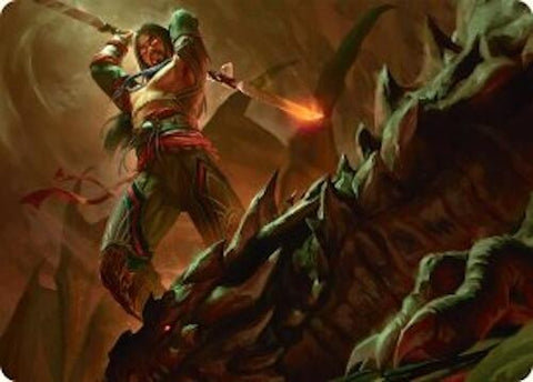 Sarkhan's Resolve Art Card (18/54) [Tarkir: Dragonstorm Art Series] 