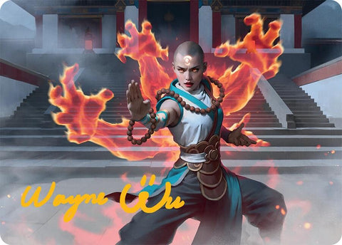 Flamehold Grappler Art Card (24/54) (Gold-Stamped Signature) [Tarkir: Dragonstorm Art Series] 