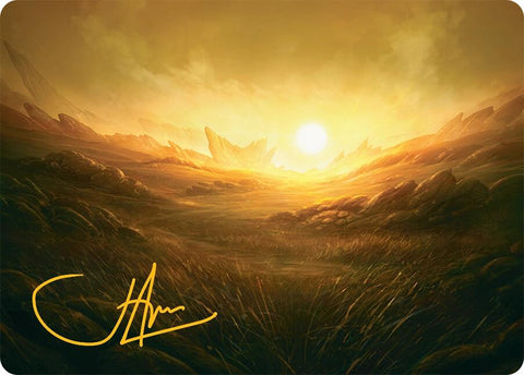 Plains Art Card (31/54) (Gold-Stamped Signature) [Tarkir: Dragonstorm Art Series] 
