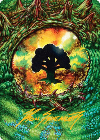 Forest Art Card (32/54) (Gold-Stamped Signature) [Tarkir: Dragonstorm Art Series] 