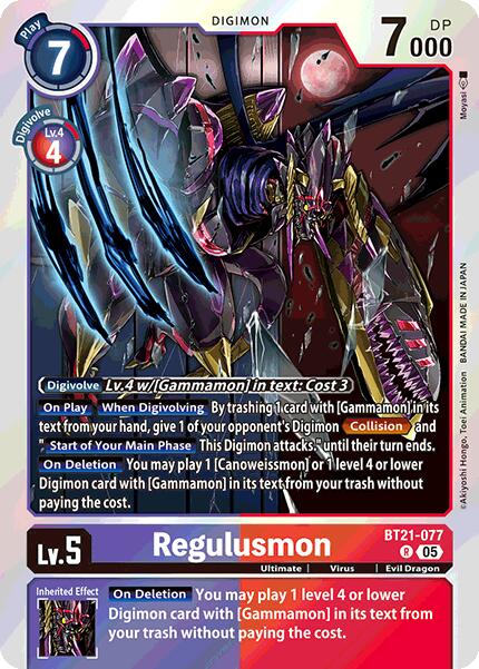 Regulusmon [BT21-077] [World Convergence] 