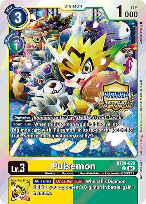 Pulsemon [BT20-029] (Regionals 25-26 Champion Card Set Season 1) [Release Special Booster Ver.2.5 Promos] 