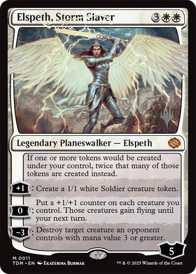 Elspeth, Storm Slayer [Tarkir: Dragonstorm Promos] 
