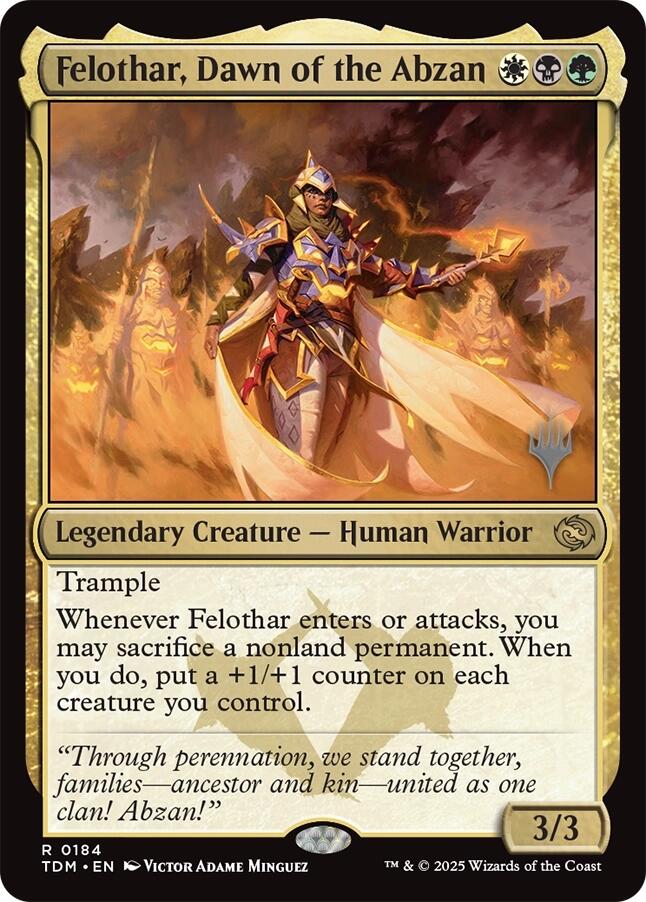 Felothar, Dawn of the Abzan [Tarkir: Dragonstorm Promos] 