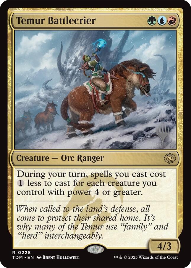 Temur Battlecrier [Tarkir: Dragonstorm Promos] 