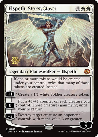 Elspeth, Storm Slayer [Tarkir: Dragonstorm Prerelease Cards] 